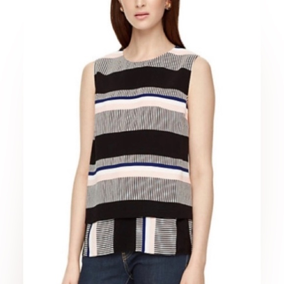 kate spade Tops - Kate Spade Bay Stripe Double Layer Tank Top
